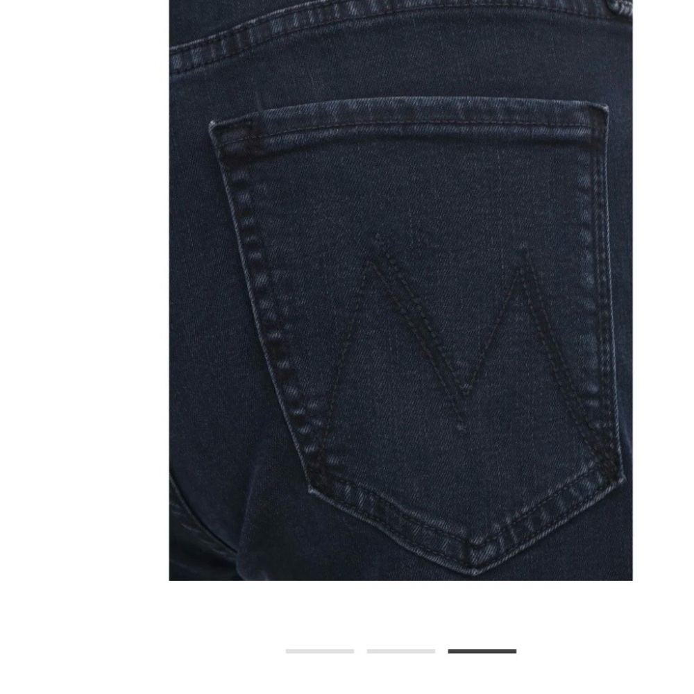 MOTHER Women's Mid Rise Rambler, zip ankle. Colour: Night in Venice. - Picture 3 of 9